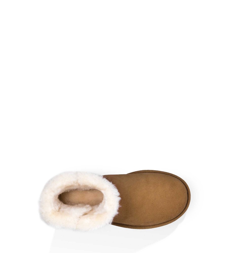 Kobieta UGG Botki klasyczne | Mini Bailey Button II, Ugg kasztan