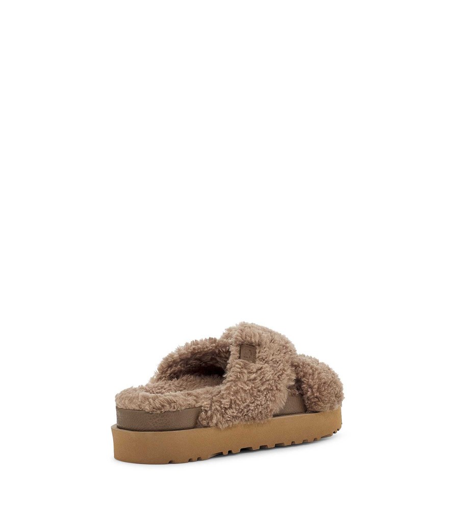 Kobieta UGG Kapcie | Fuzz Sugar Cross Slide, Ugg Amerykański orzech biały