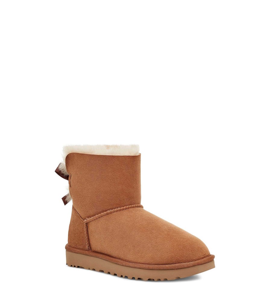 Kobieta UGG Botki klasyczne | Mini Bailey Bow II kasztan